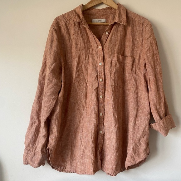 LOFT Tops - LOFT Linen Button Down Top